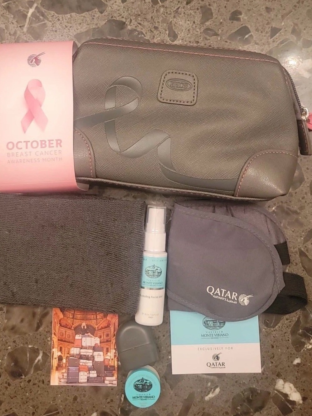 Bric's Gray Ribbon Cosmetic Pouch - Gray